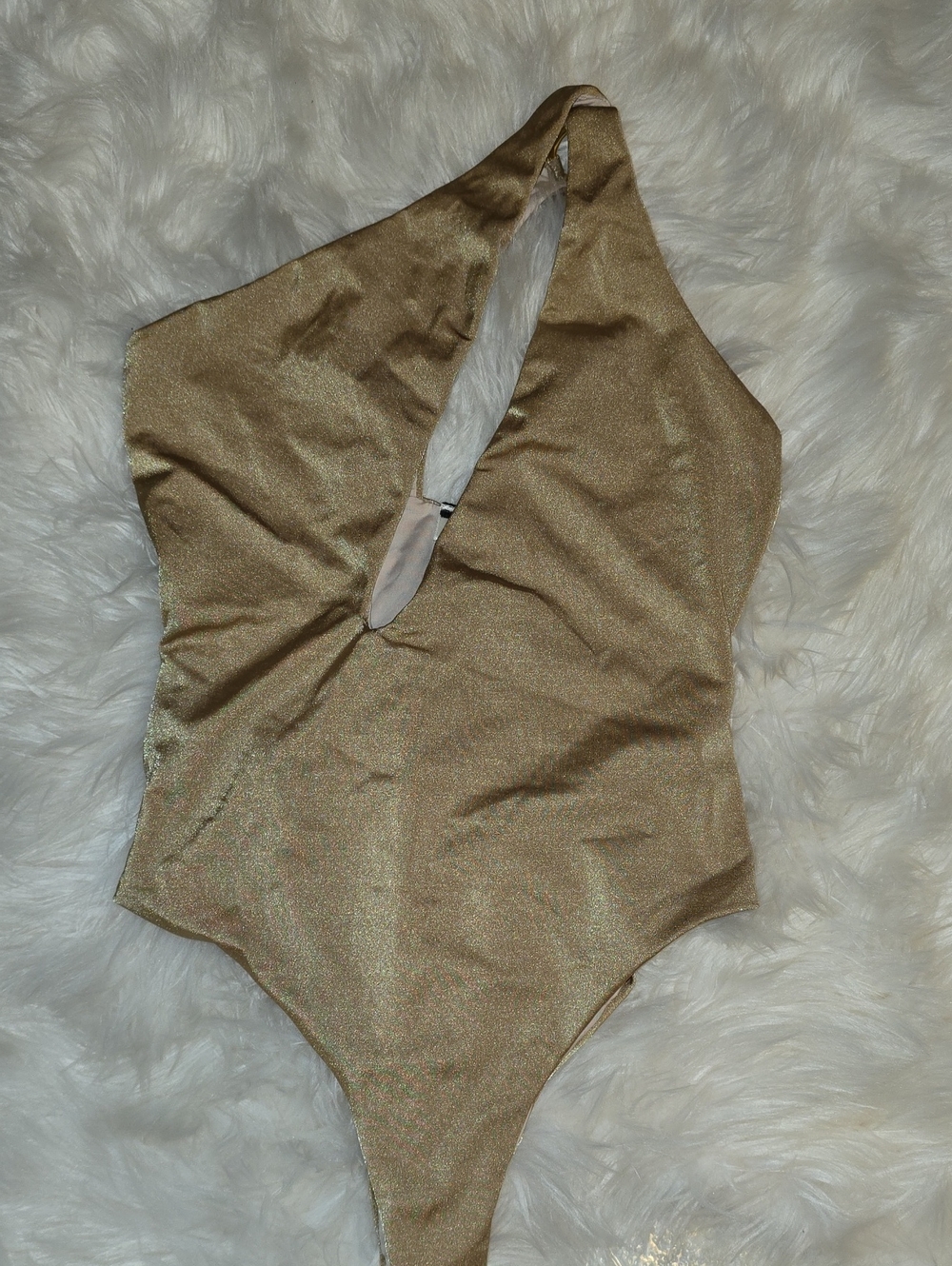 Baobab Collection Gold Shimmery One-Piece Bodysuit SIZE M